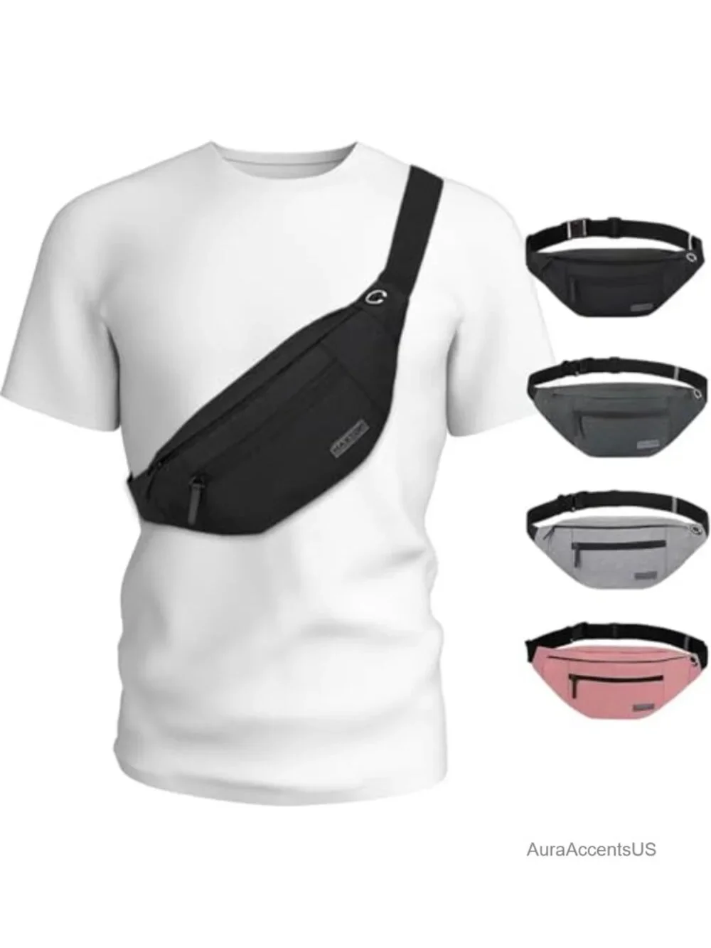 Large Crossbody Fanny Pack for Women Men Shoulder Sling Bag Fit All Phones